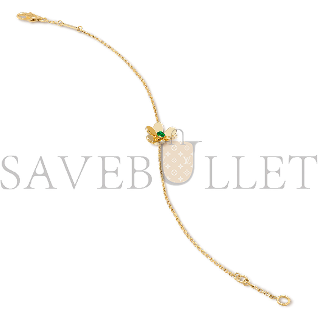 VAN CLEEF ARPELS FRIVOLE BRACELET, MINI MODEL - YELLOW GOLD, EMERALD  VCARP7SC00